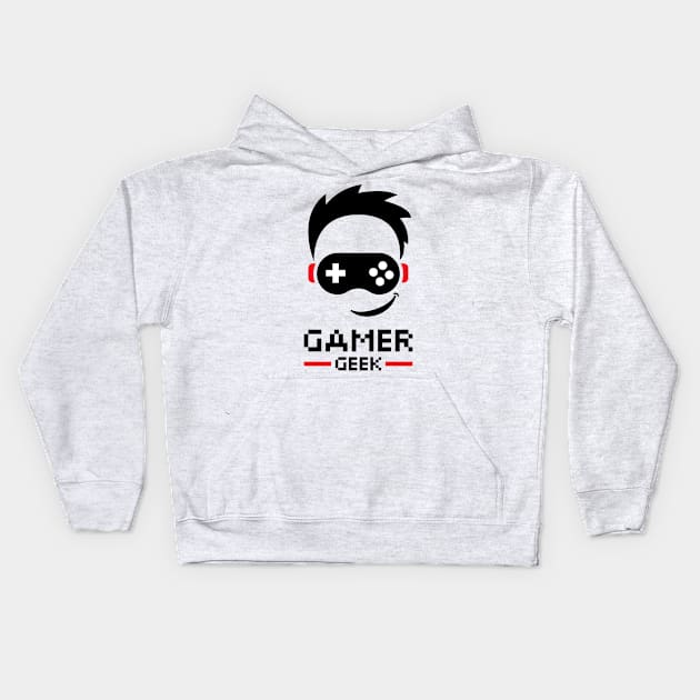 Gamer Geek Design for Gaming Lover Boys Men Girls Women Kids Kids Hoodie by Azizshirts